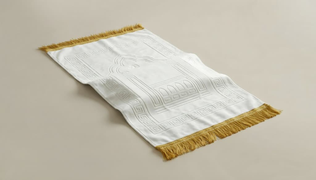Tapis de Prière Épais et Confortable Blanc – Al-Abyad – Protection des Genoux
